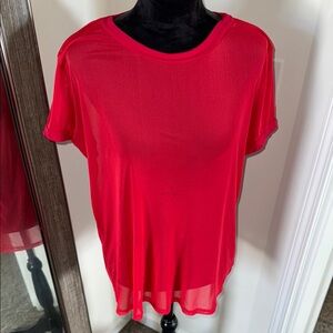 Polly & Esther Red Relaxed Blouse + Red Bandanna